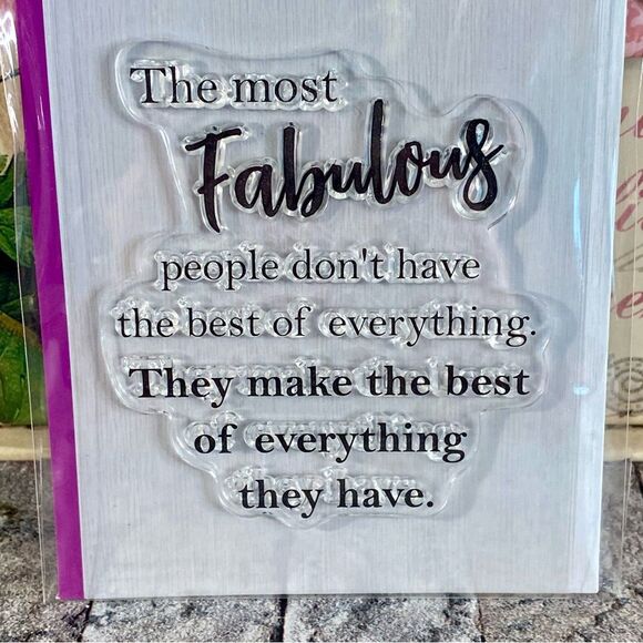 Crafter's Companion Clear Acrylic Stamp NWT Fabulous 1 Piece For Handmade Cards - Picture 3 of 4